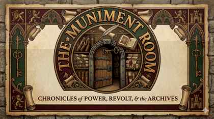 The Muniment Room banner: chronicles of power, revolt, and the archives